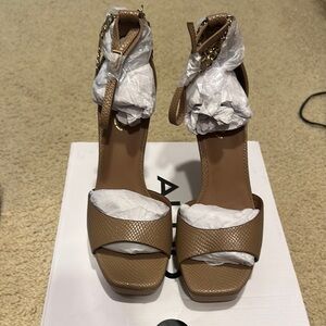 Aldo Women's Tan High Heel Sandals Brand New